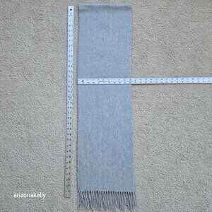 NWOT Uniqlo Cashmere Fringe Scarf Grey